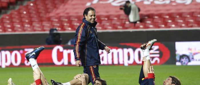 Javier Miñano con la Selección de España